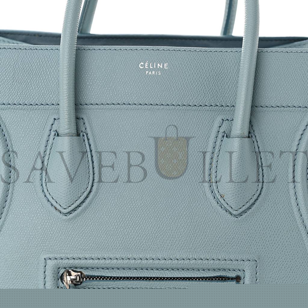 Ce**e grained calfskin medium phantom luggage sky blue (30*29*25cm)