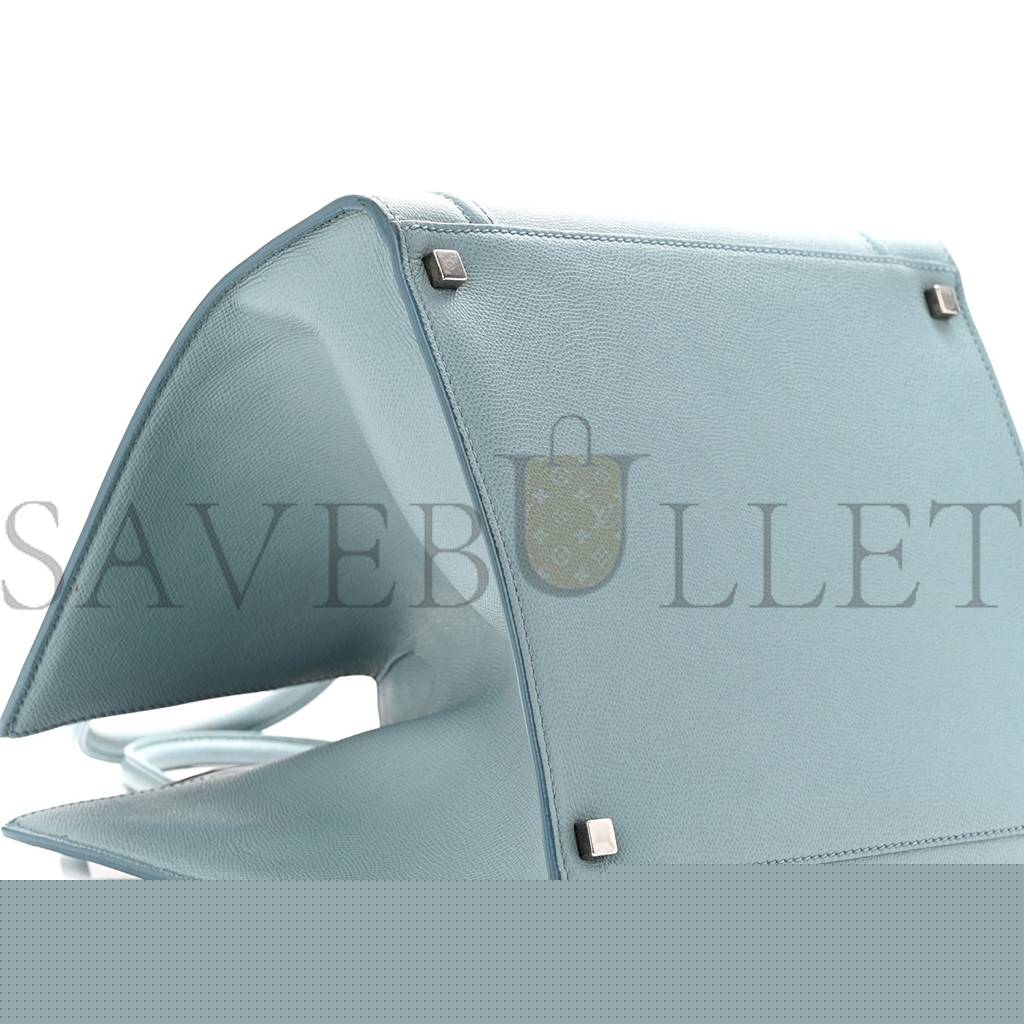 Ce**e grained calfskin medium phantom luggage sky blue (30*29*25cm)