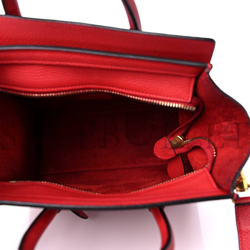 Ce**e drummed calfskin nano luggage red (19*19*10cm)