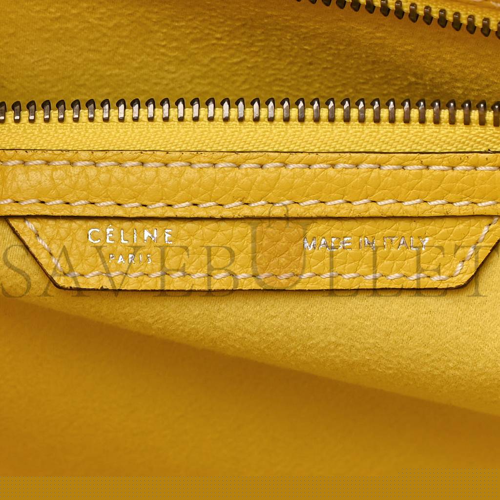 Ce**e drummed calfskin mini luggage citron (30*29*17cm)