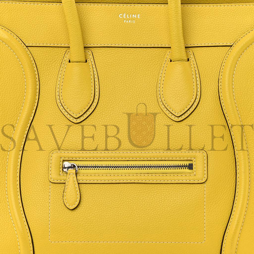 Ce**e drummed calfskin mini luggage citron (30*29*17cm)