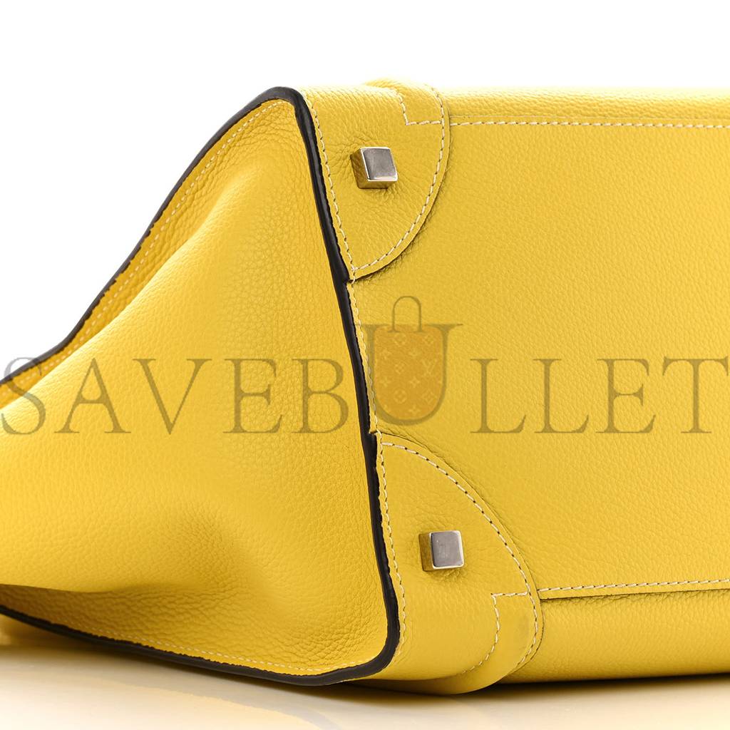 Ce**e drummed calfskin mini luggage citron (30*29*17cm)