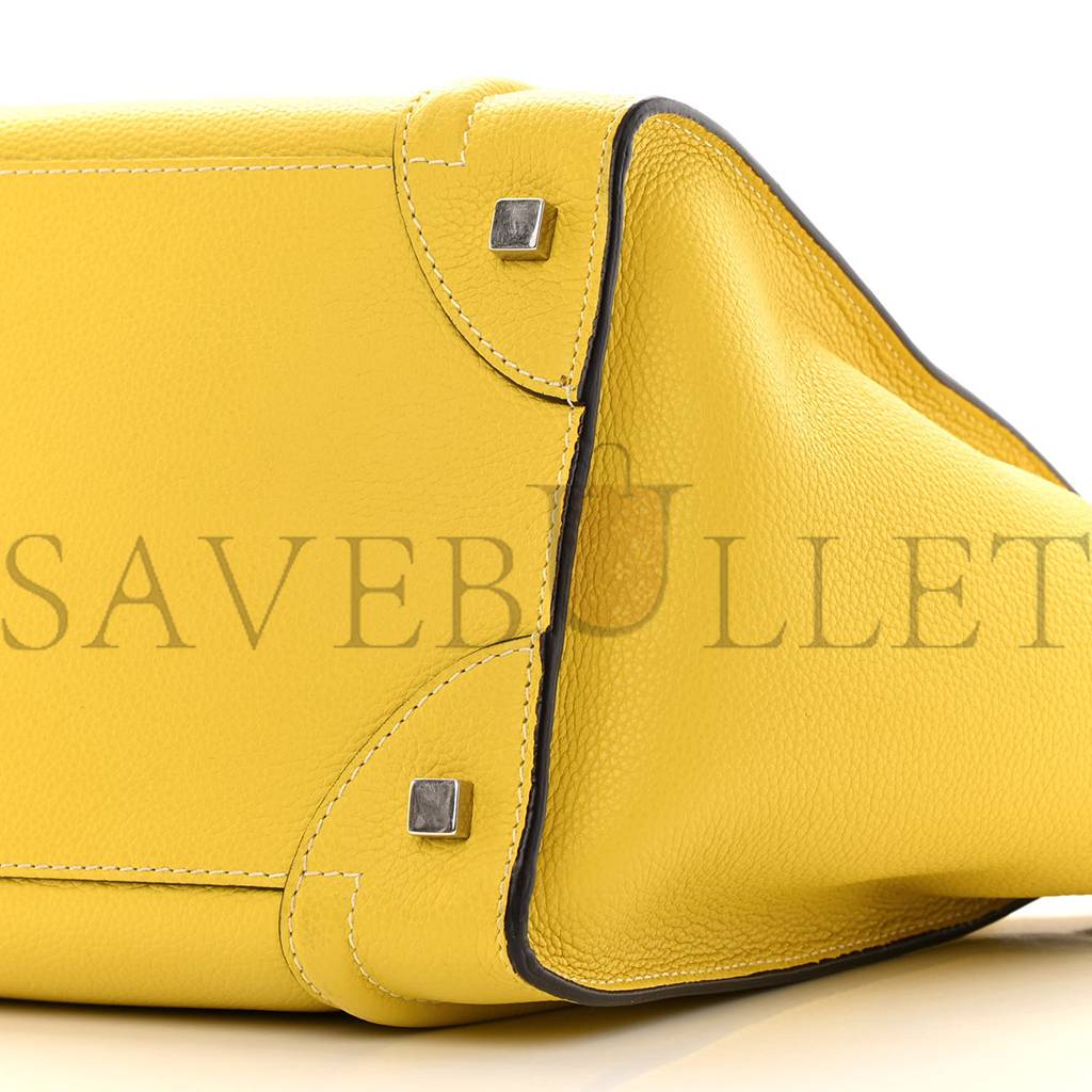Ce**e drummed calfskin mini luggage citron (30*29*17cm)