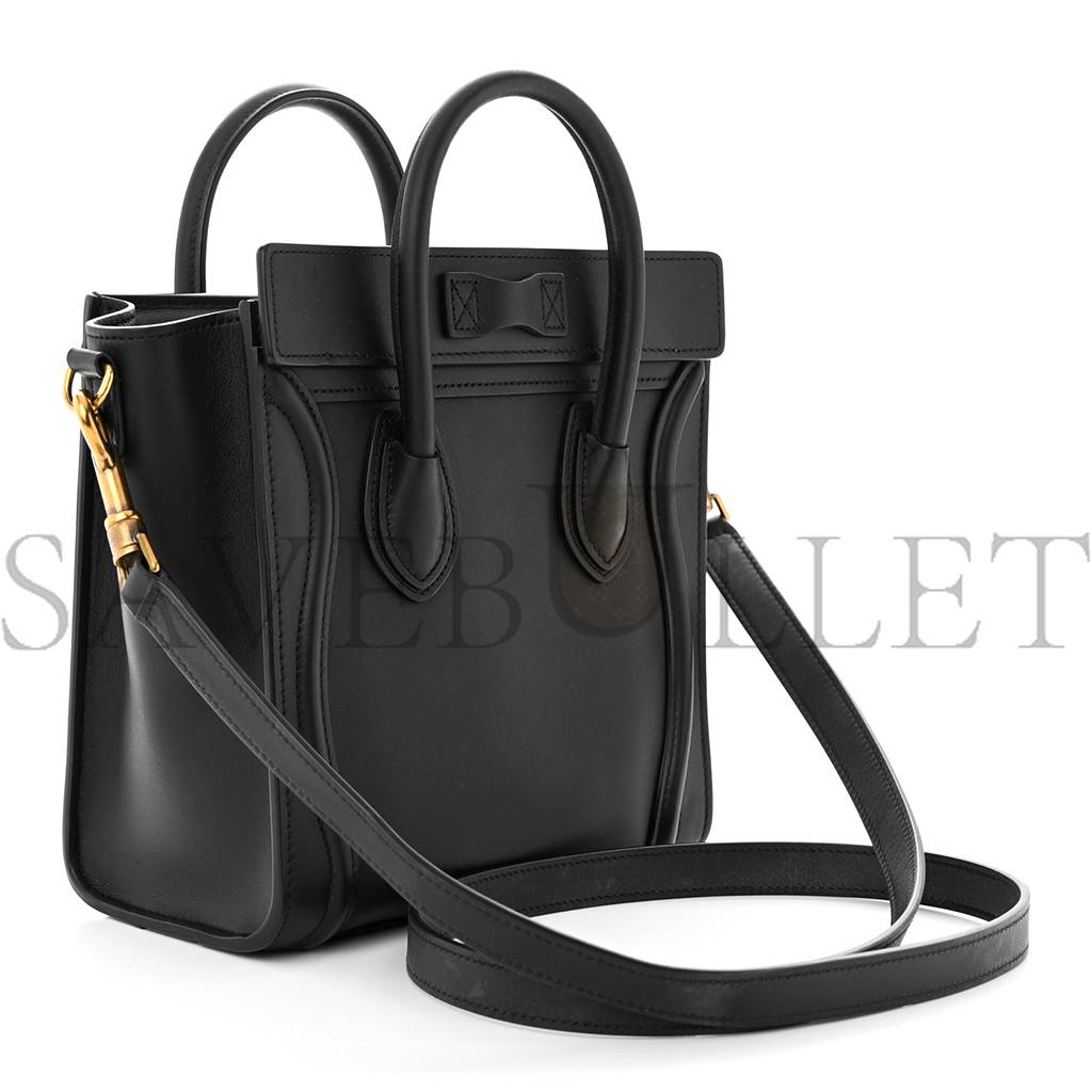 Ce**e smooth calfskin nano luggage black (20*20*10cm)