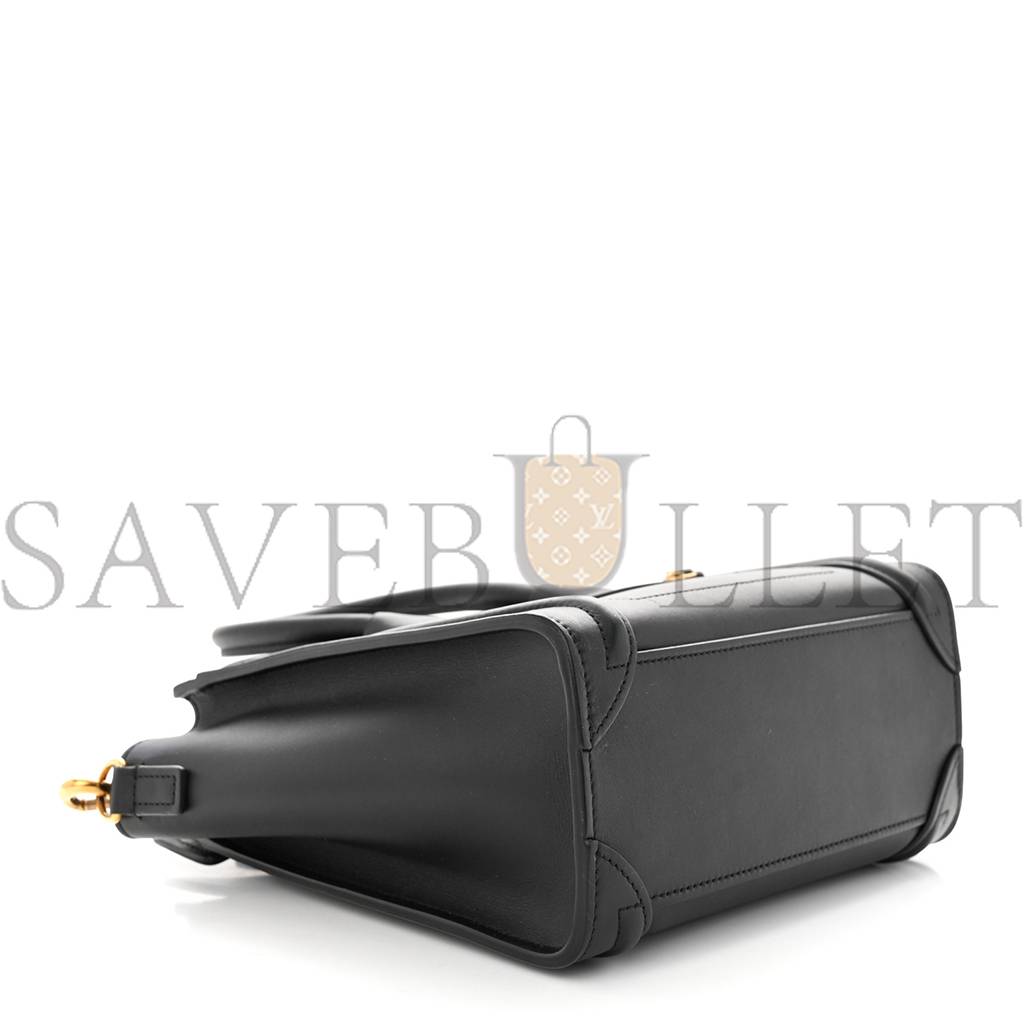 Ce**e smooth calfskin nano luggage black (20*20*10cm)