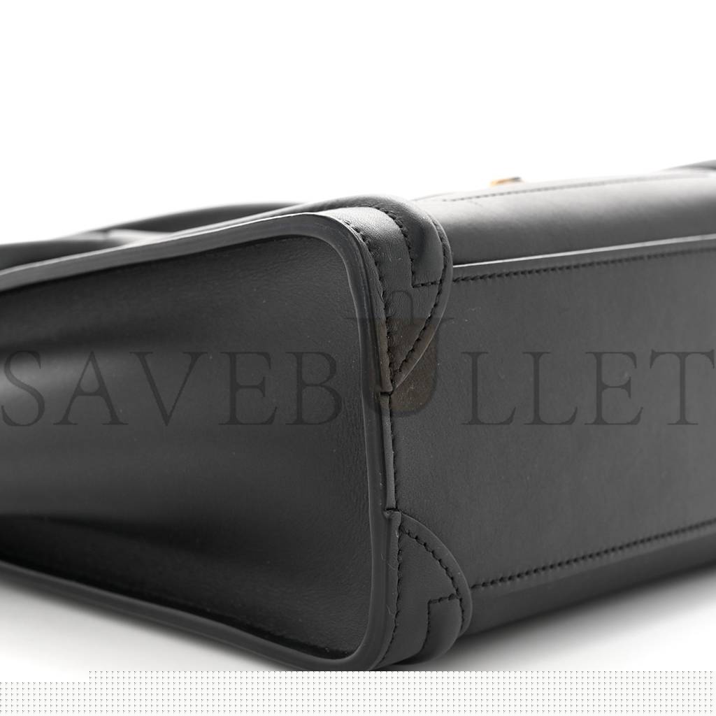 Ce**e smooth calfskin nano luggage black (20*20*10cm)