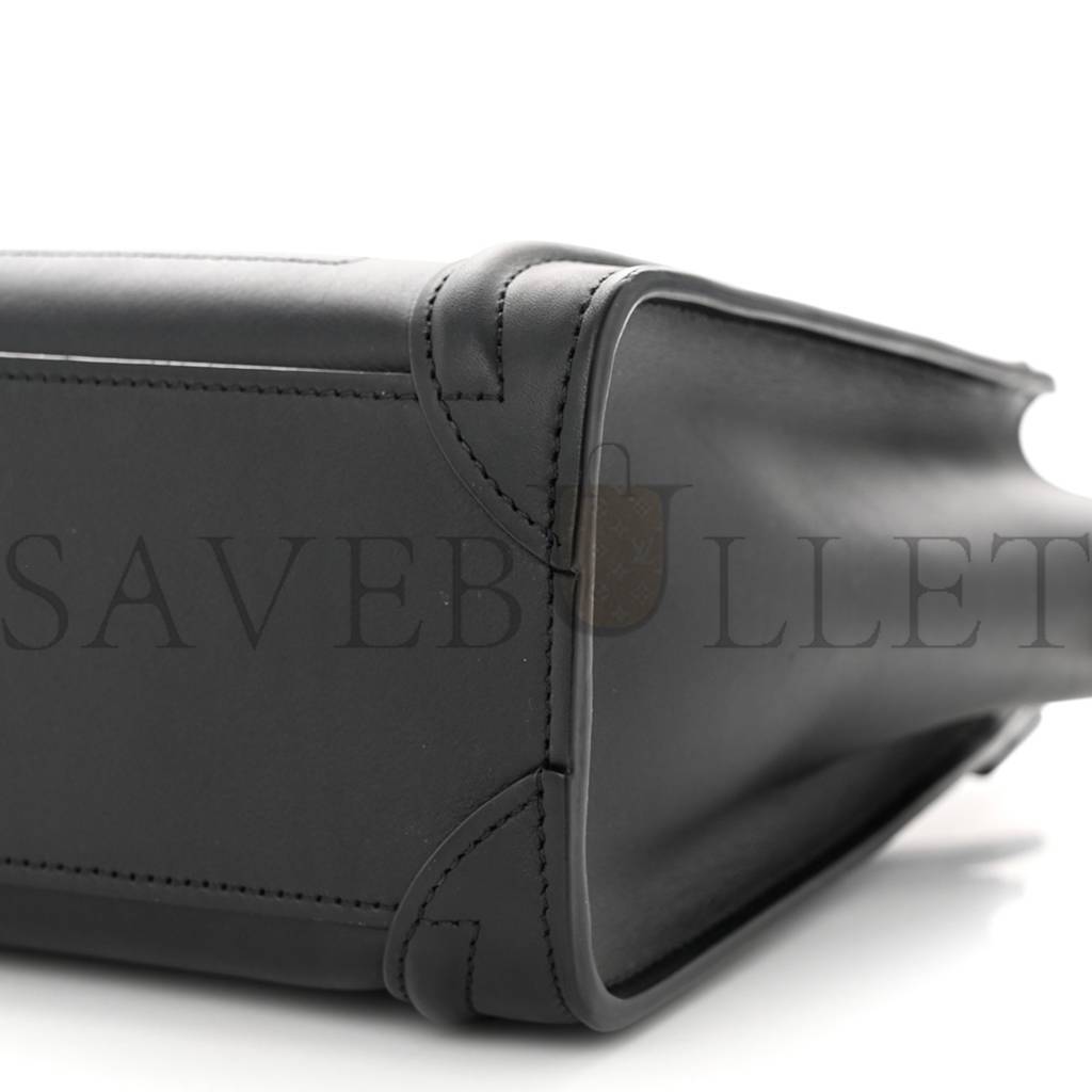 Ce**e smooth calfskin nano luggage black (20*20*10cm)