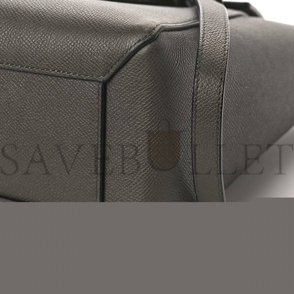 Ce**e grained calfskin micro belt bag grey (24*21*14cm)