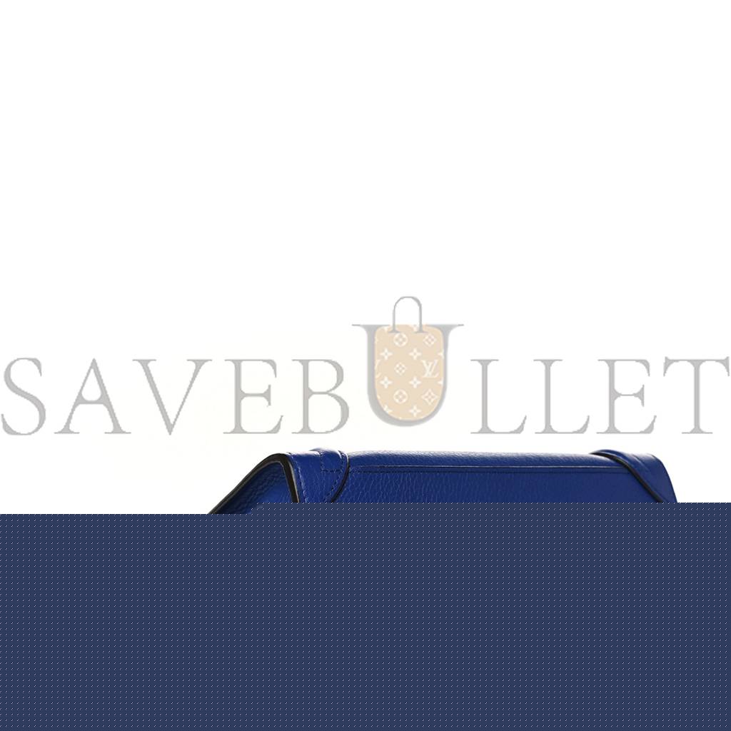 Ce**e drummed calfskin nano luggage indigo (20*20*10cm)