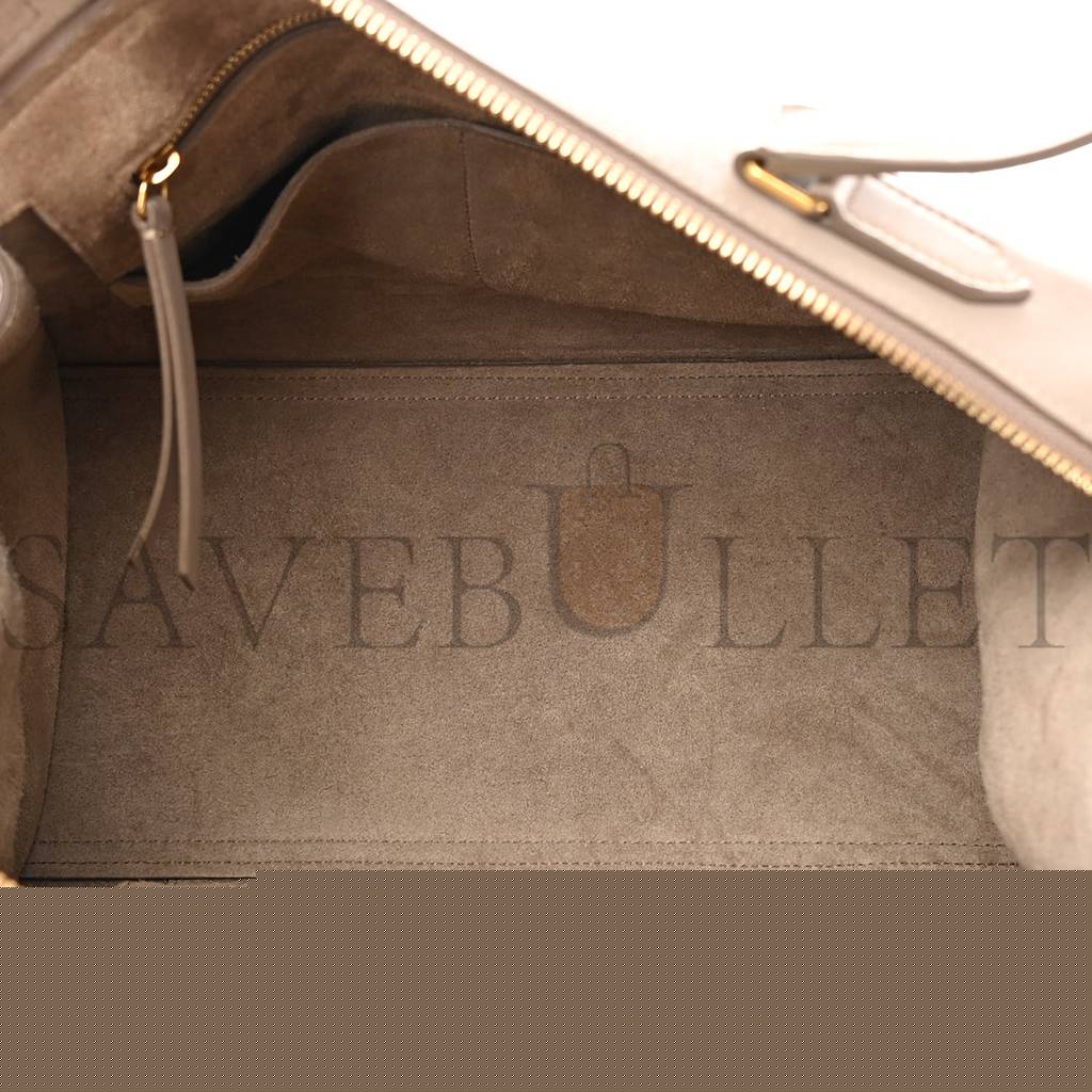 Ce**e smooth calfskin small ring bag light taupe (30*26*17cm)