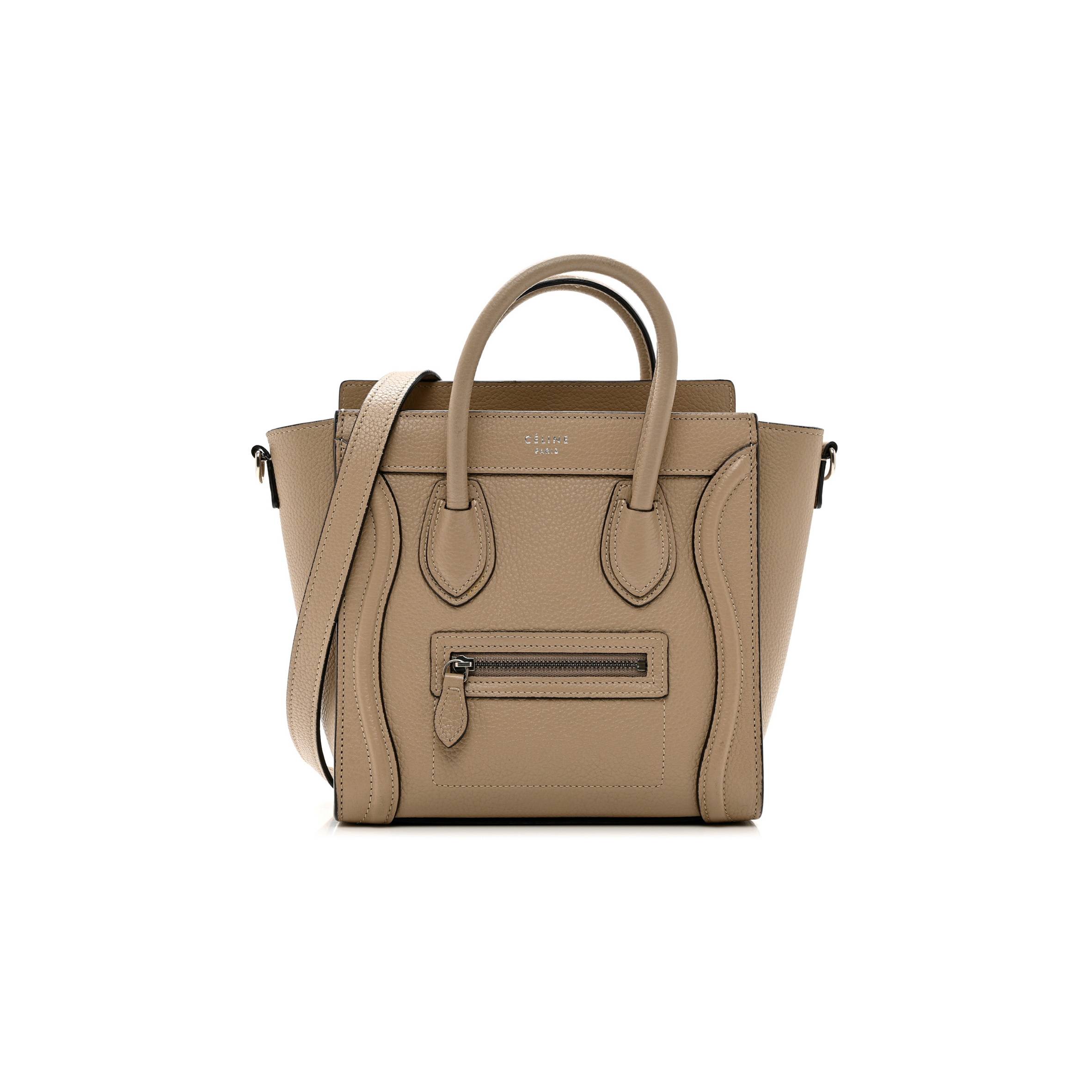 Ce**e drummed calfskin nano luggage dune (21*20*10cm)