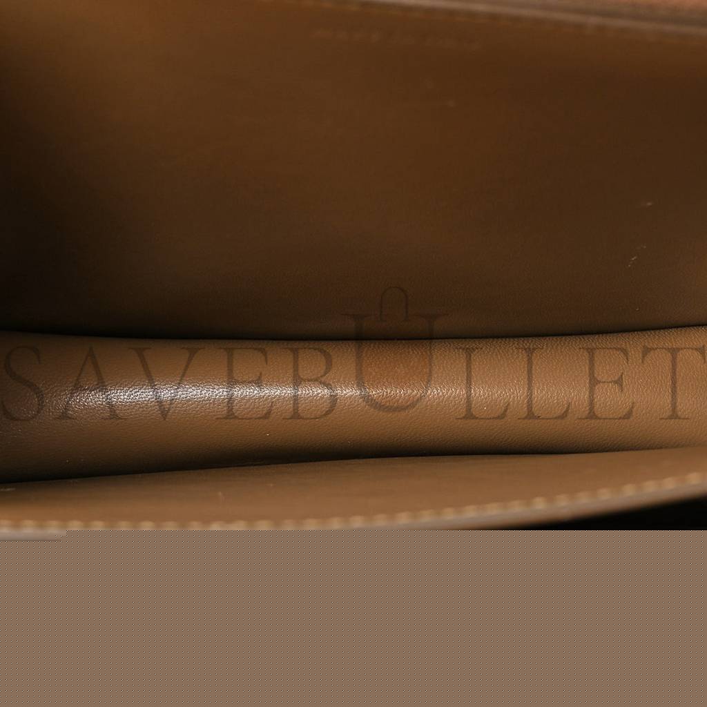 Ce**e liege calfskin medium classic box flap bag taupe (23*17*6cm)