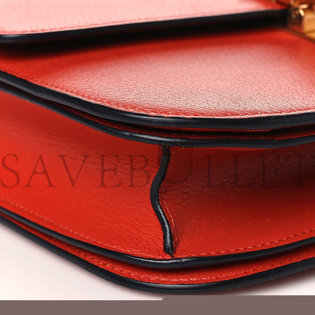 Ce**e goatskin medium classic box flap bag cinnamon (23*18*6cm)