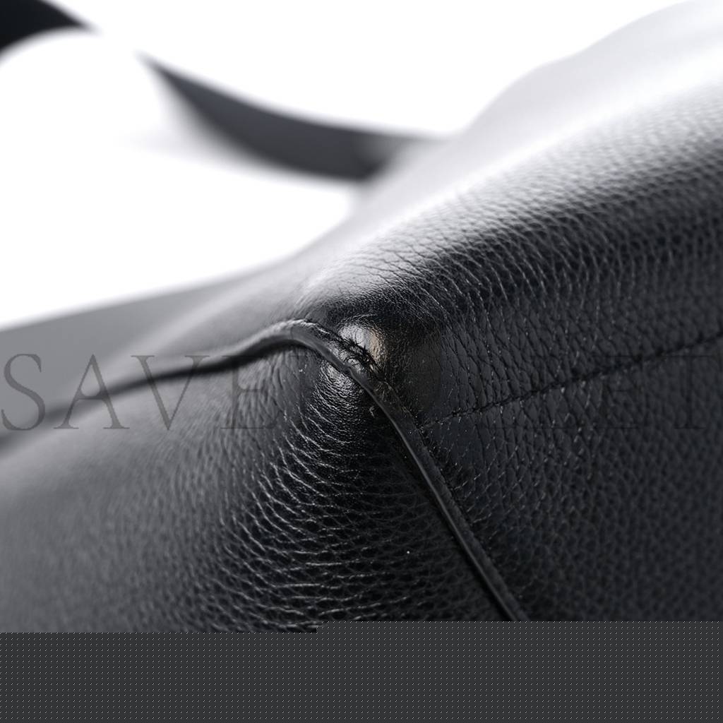 Ce**e soft grained calfskin sangle bucket bag black (32*22*17cm)