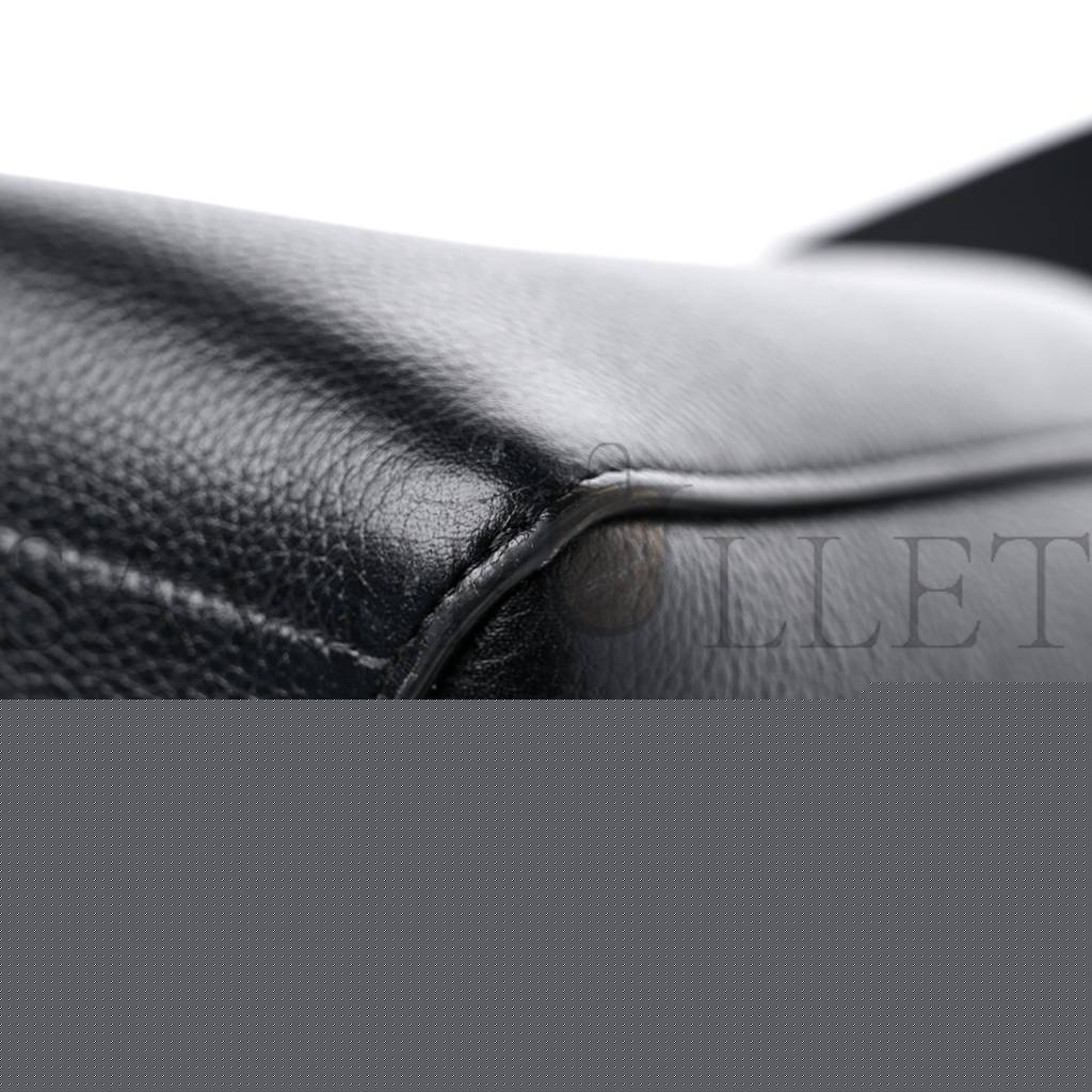 Ce**e soft grained calfskin sangle bucket bag black (32*22*17cm)