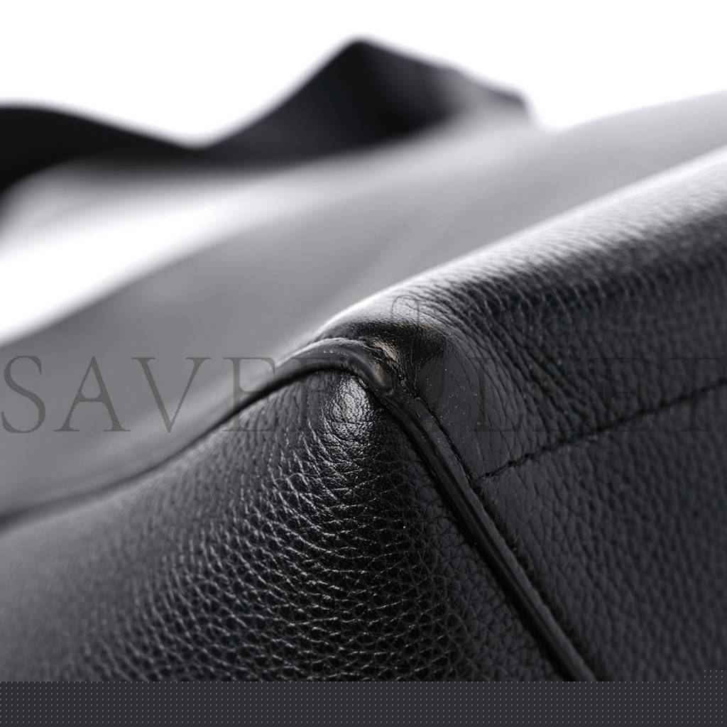 Ce**e soft grained calfskin sangle bucket bag black (32*22*17cm)
