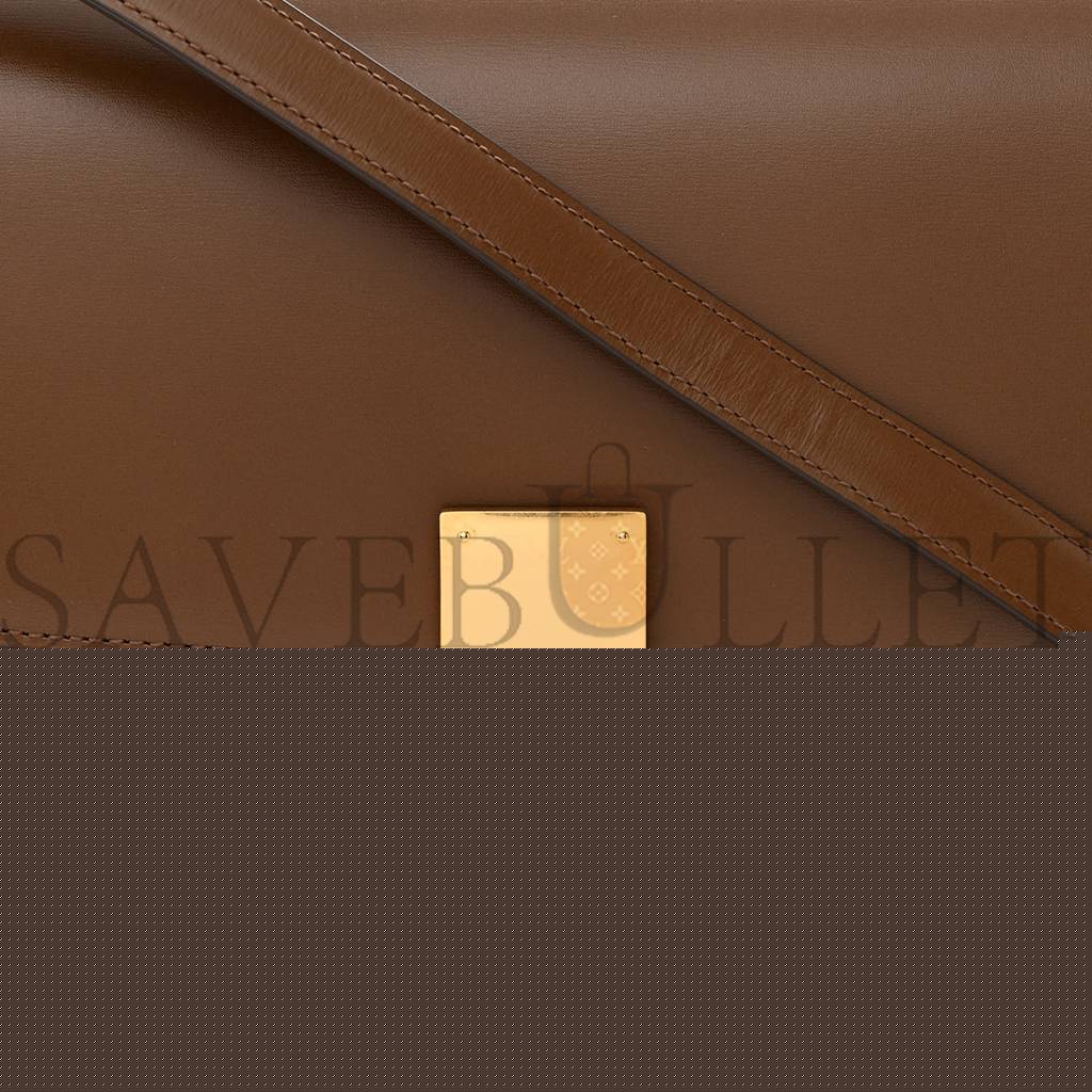 Ce**e box calfskin medium classic box flap bag camel (23*20*6cm)