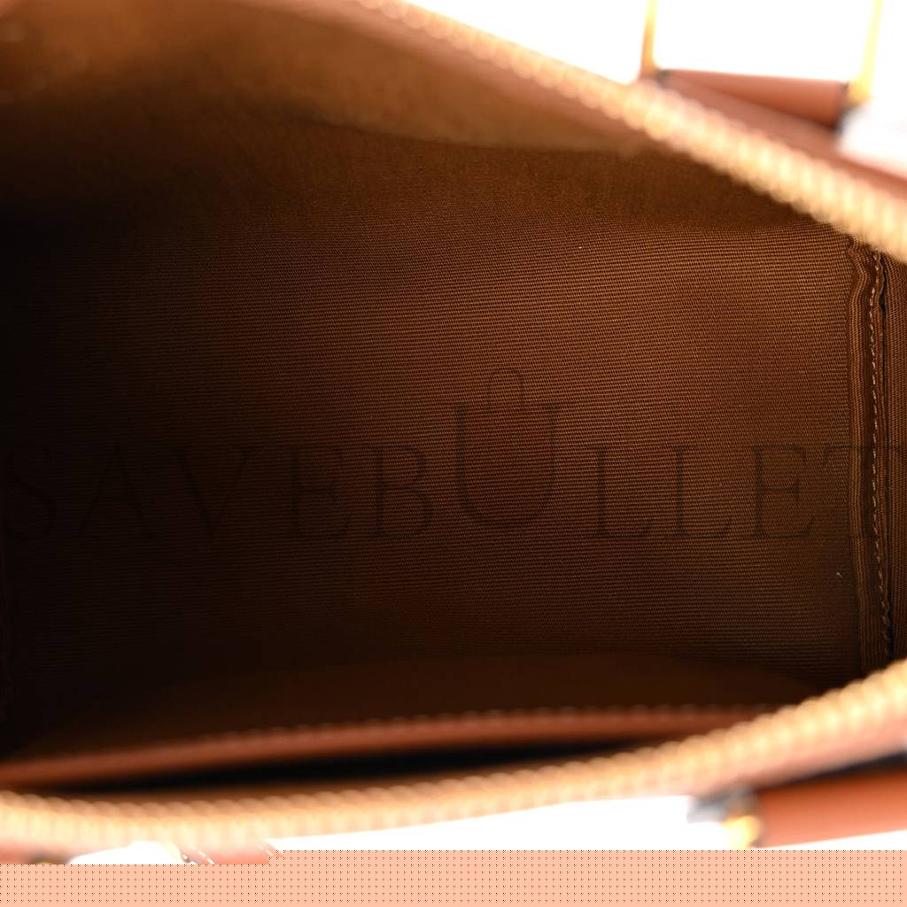 Ce**e triomphe canvas calfskin small boston bag tan (20*15*10cm)