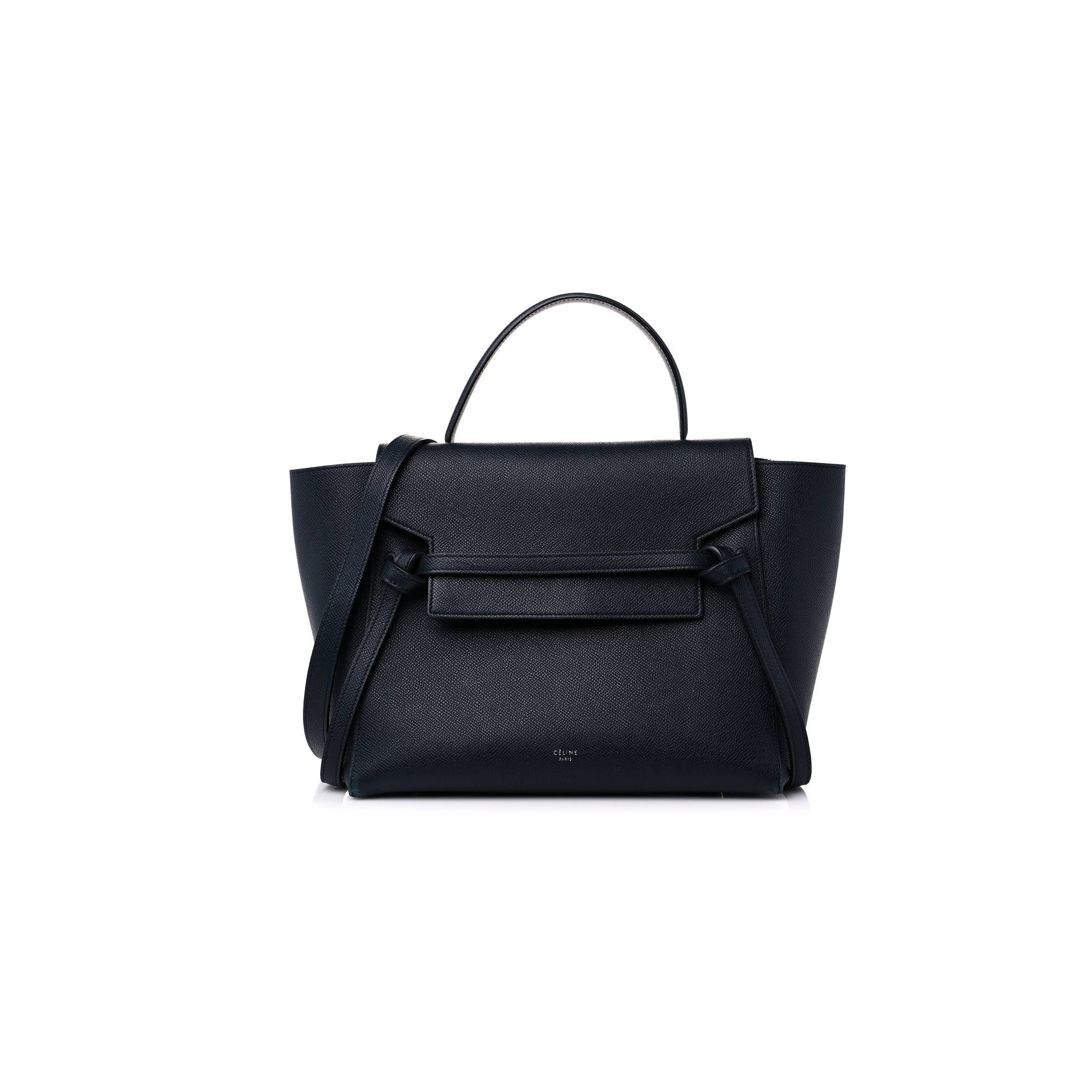 Ce**e grained calfskin mini belt bag navy (39*28*23cm)