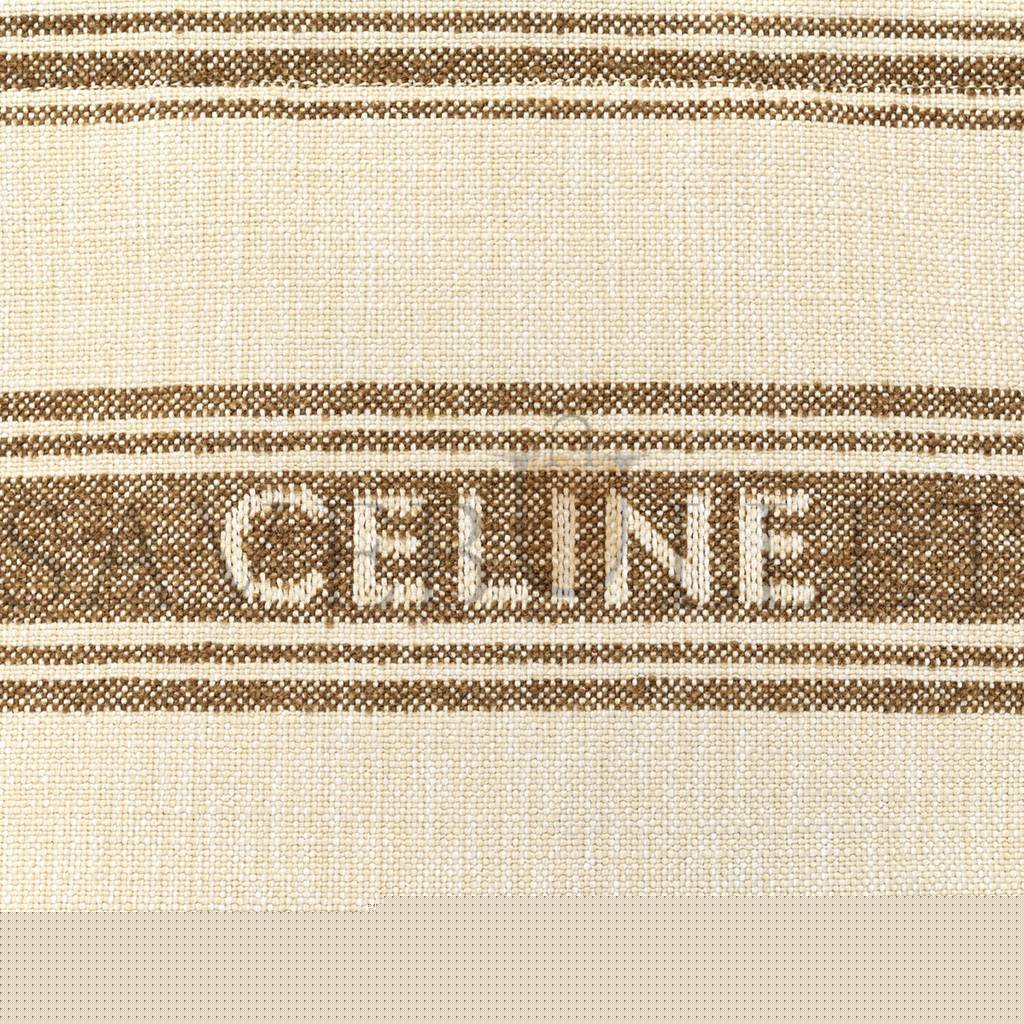 Ce**e canvas calfskin jacquard cabas tobacco tan (41*29*17cm)