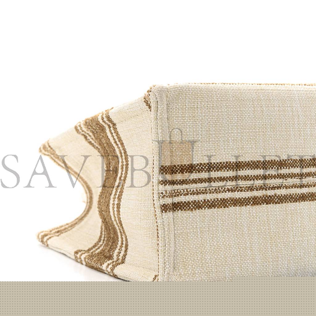 Ce**e canvas calfskin jacquard cabas tobacco tan (41*29*17cm)