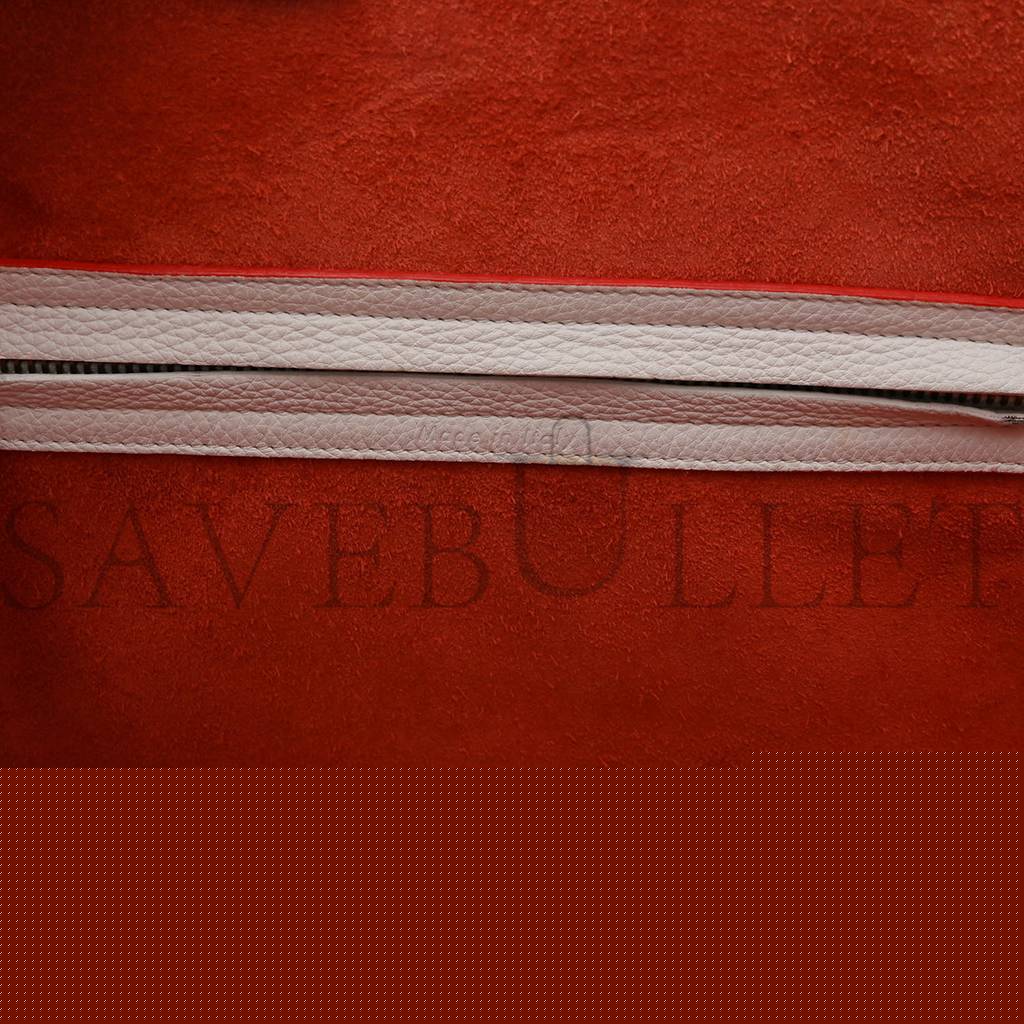 Ce**e grained calfskin medium phantom luggage white (30*29*24cm)