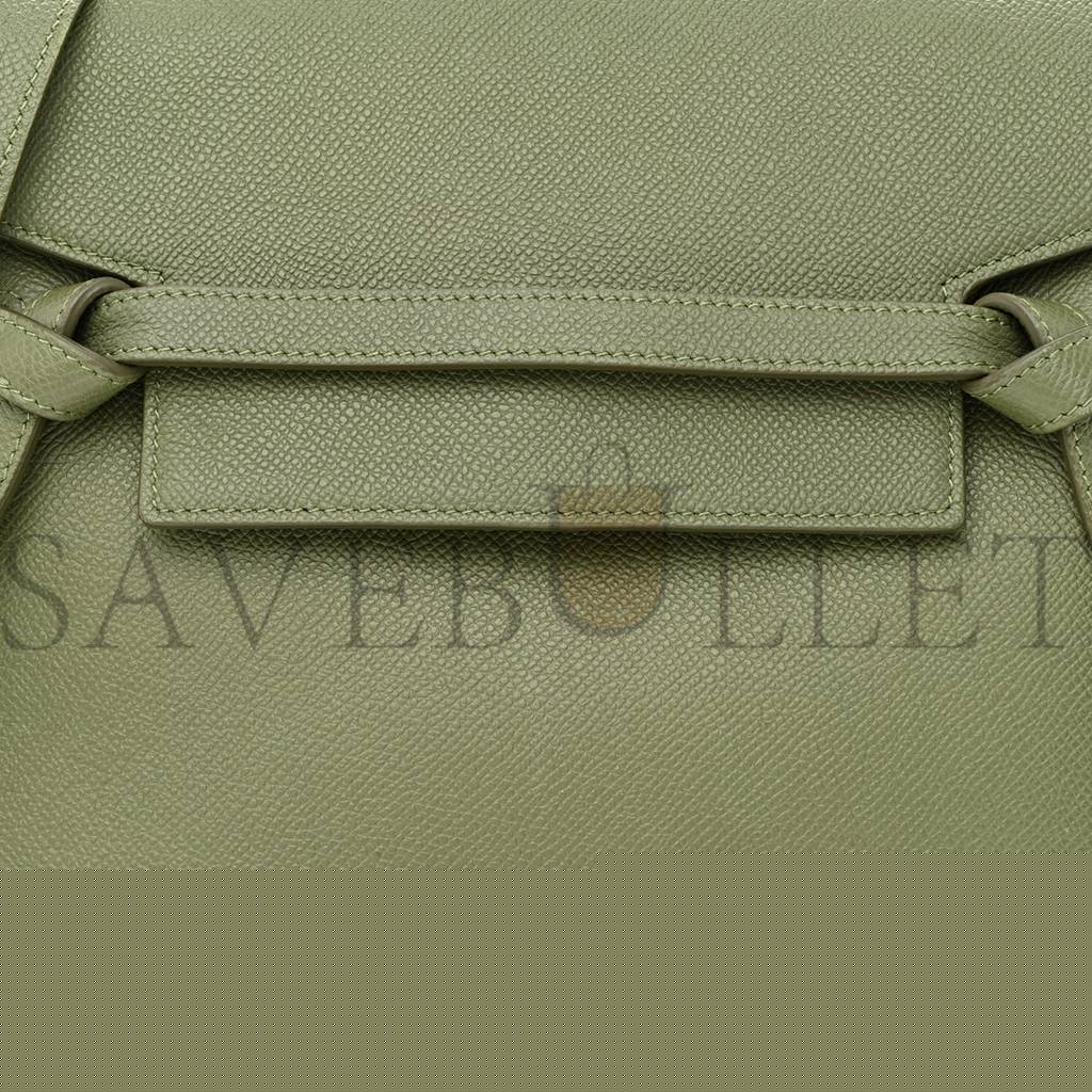 Ce**e grained calfskin micro belt bag army green (23*22*13cm)