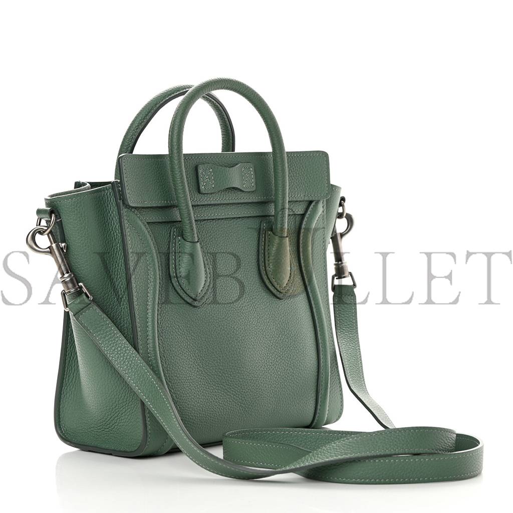 Ce**e drummed calfskin nano luggage celadon (21*20*10cm)
