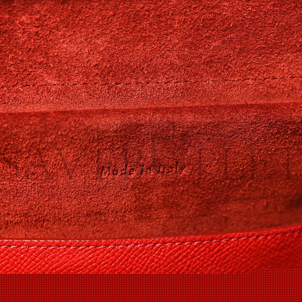 Ce**e baby grained calfskin micro belt bag coquelicot (24*19*14cm)
