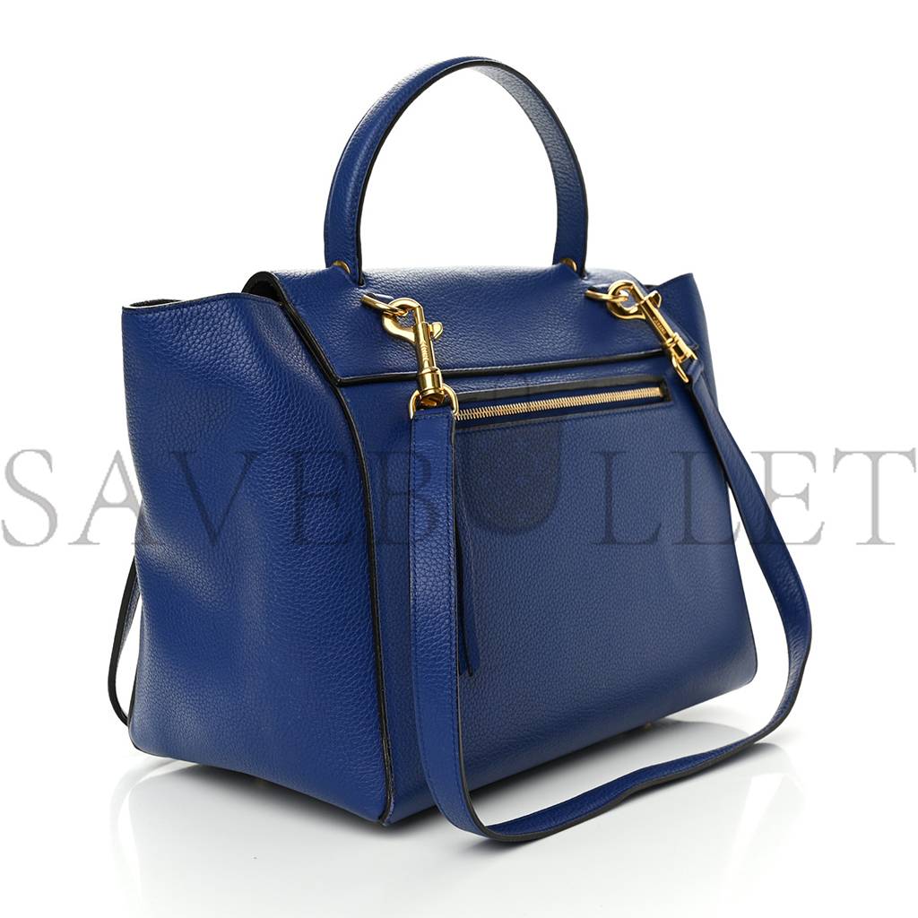 Ce**e grained calfskin mini belt bag indigo (28*23*16cm)