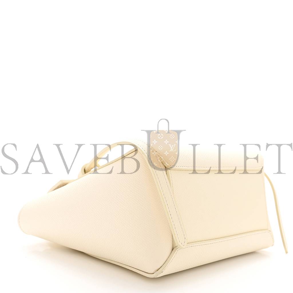 Ce**e grained calfskin nano belt bag white  (15*14*8cm)