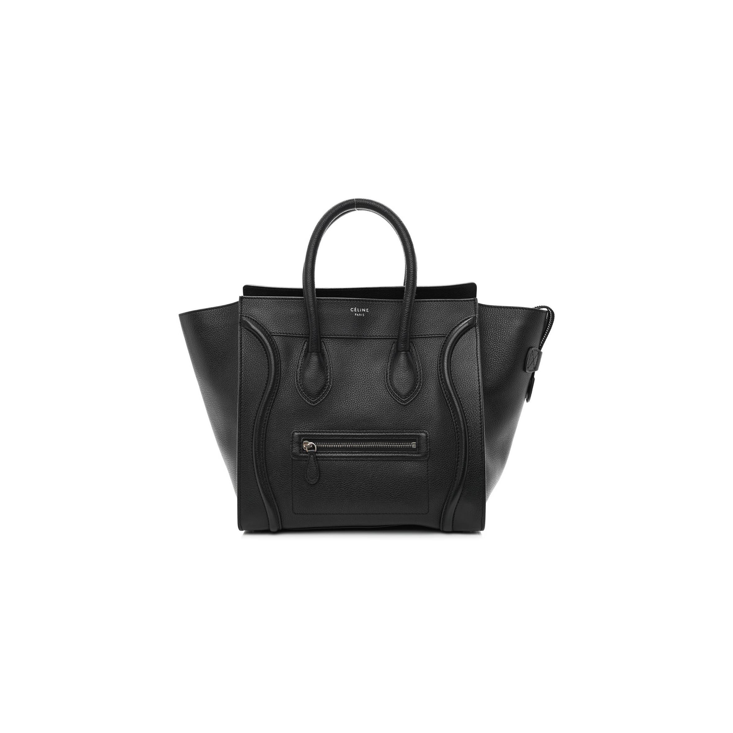 Ce**e drummed calfskin micro luggage black (26*26*14cm)