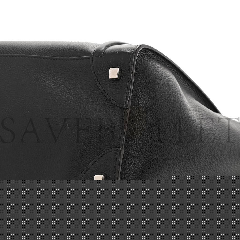 Ce**e drummed calfskin micro luggage black (26*26*14cm)
