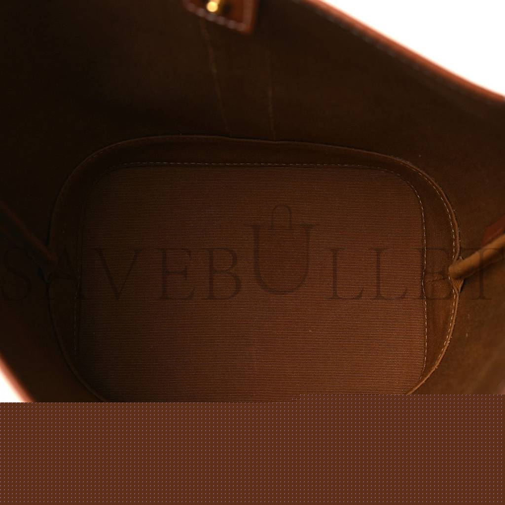 Ce**e triomphe canvas calfskin small bucket bag tan (22*18*13cm)