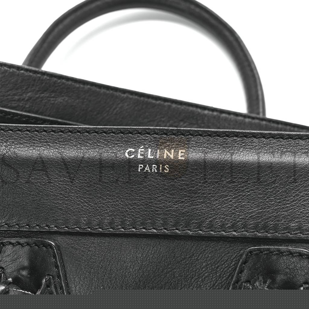 Ce**e smooth calfskin micro luggage black (26*26*14cm)