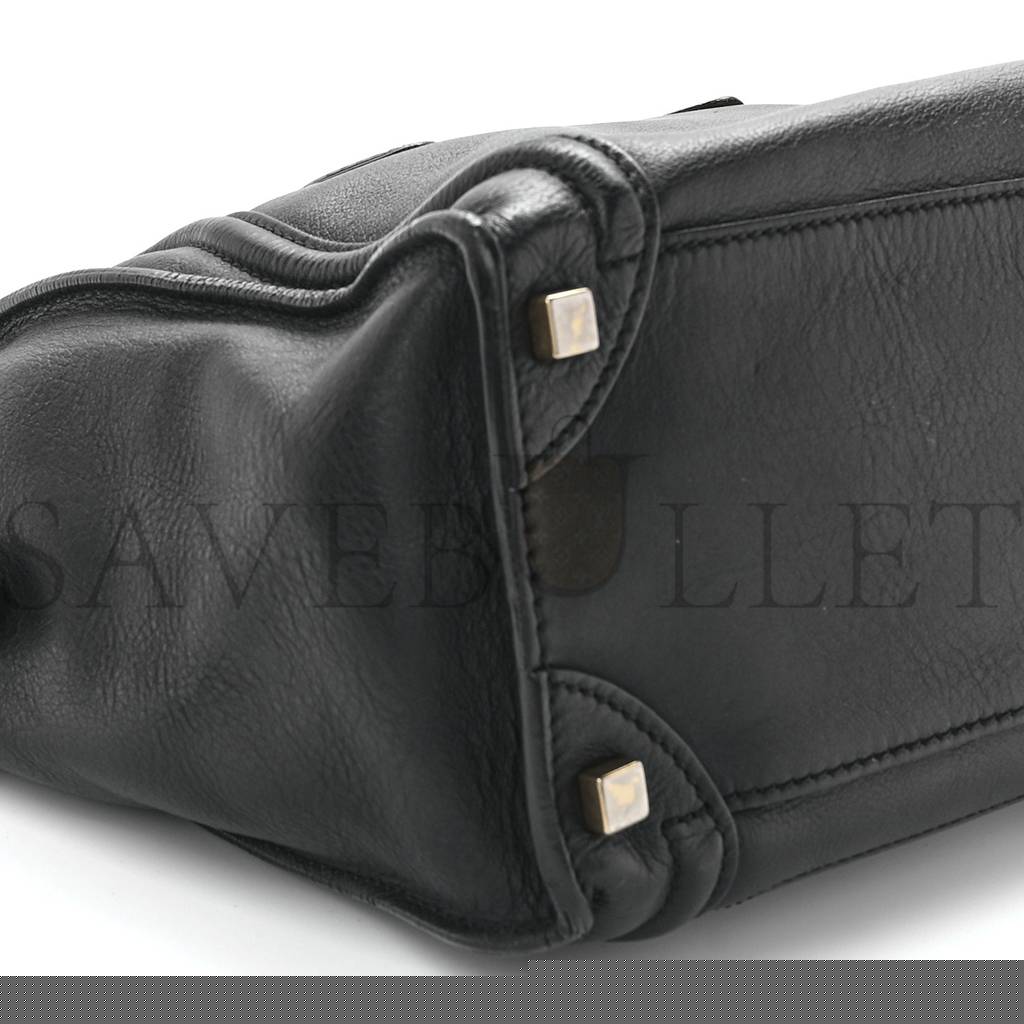 Ce**e smooth calfskin micro luggage black (26*26*14cm)