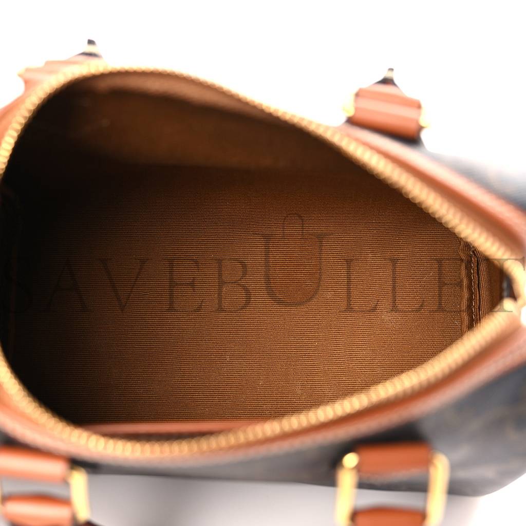 Ce**e triomphe canvas calfskin small boston bag tan  (22*18*13cm)