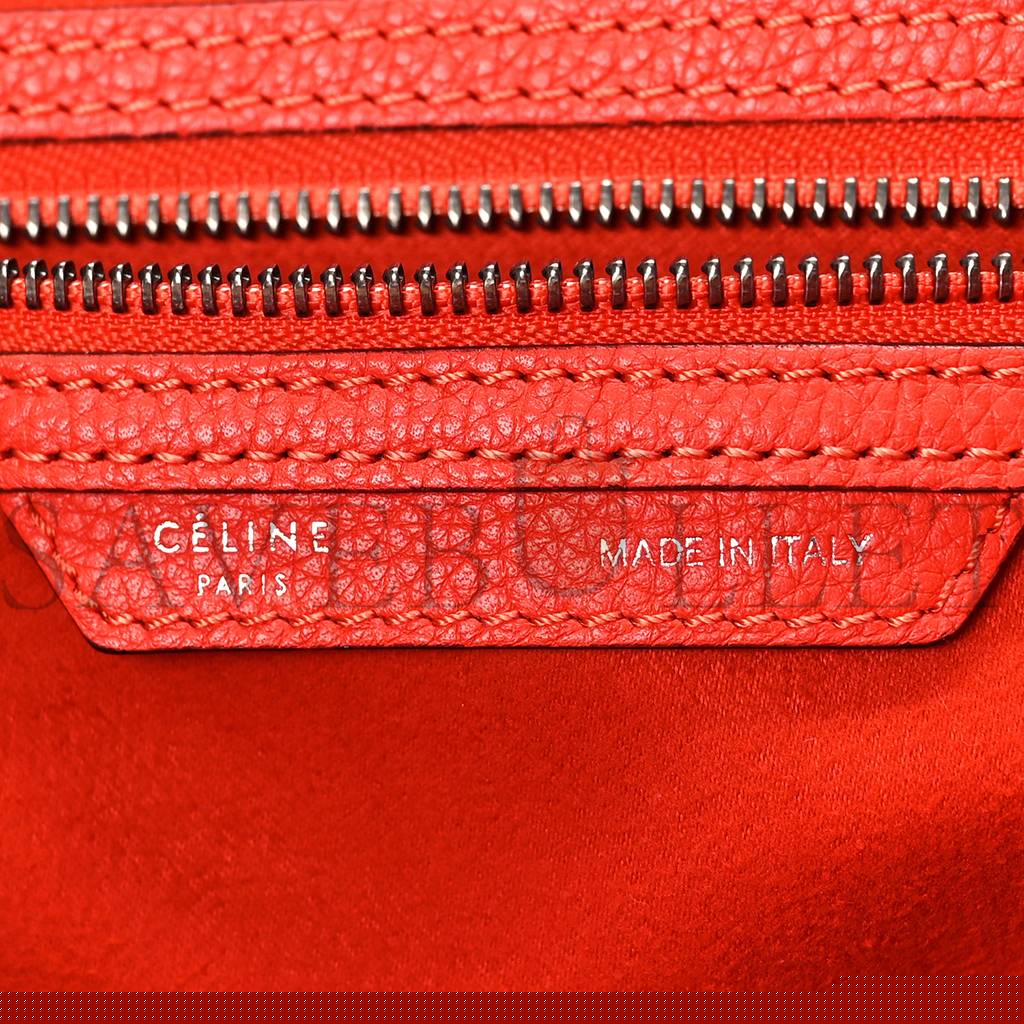 Ce**e drummed calfskin mini luggage vermillion (30*30*18cm)