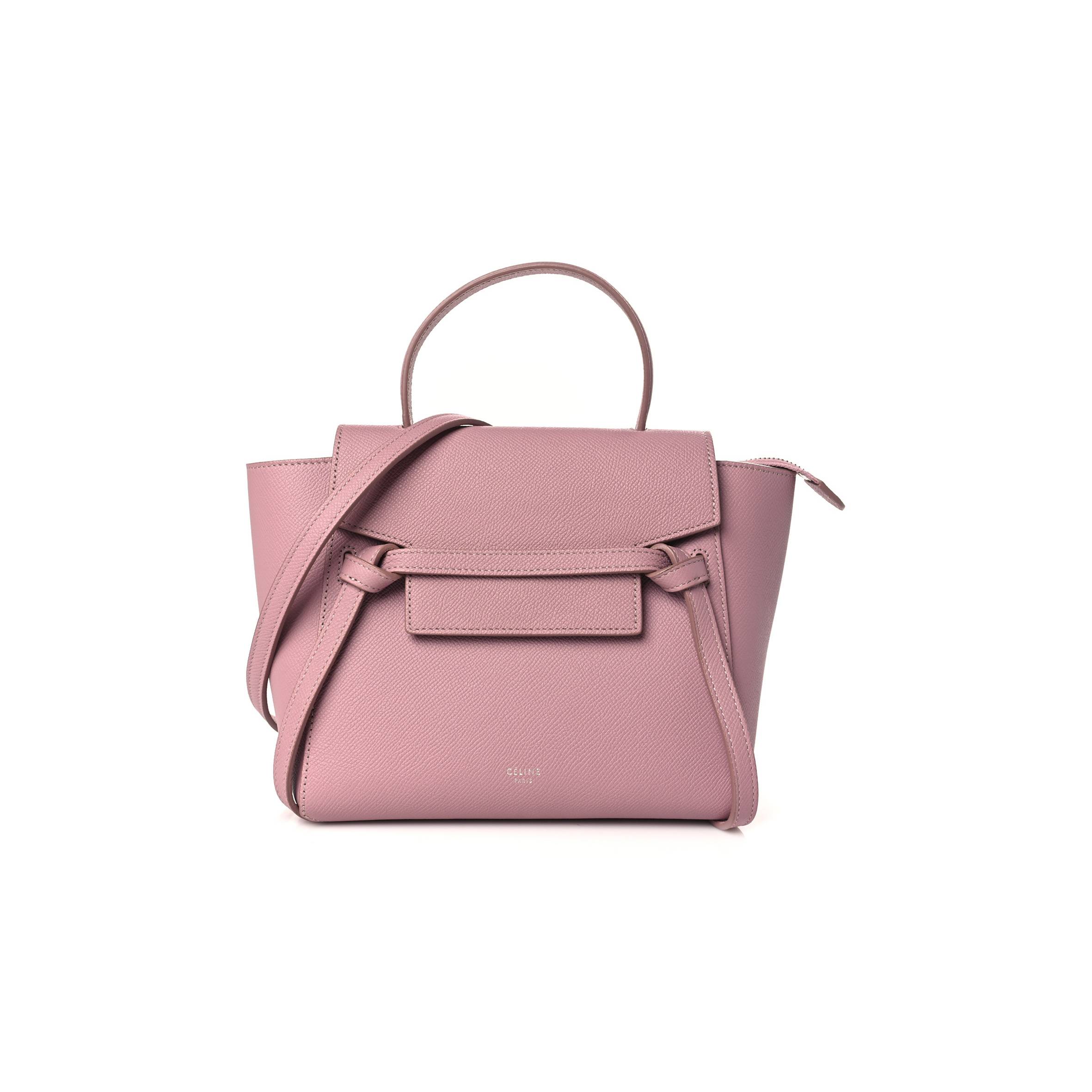 Ce**e grained calfskin nano belt bag vintage pink (20*19*11cm)