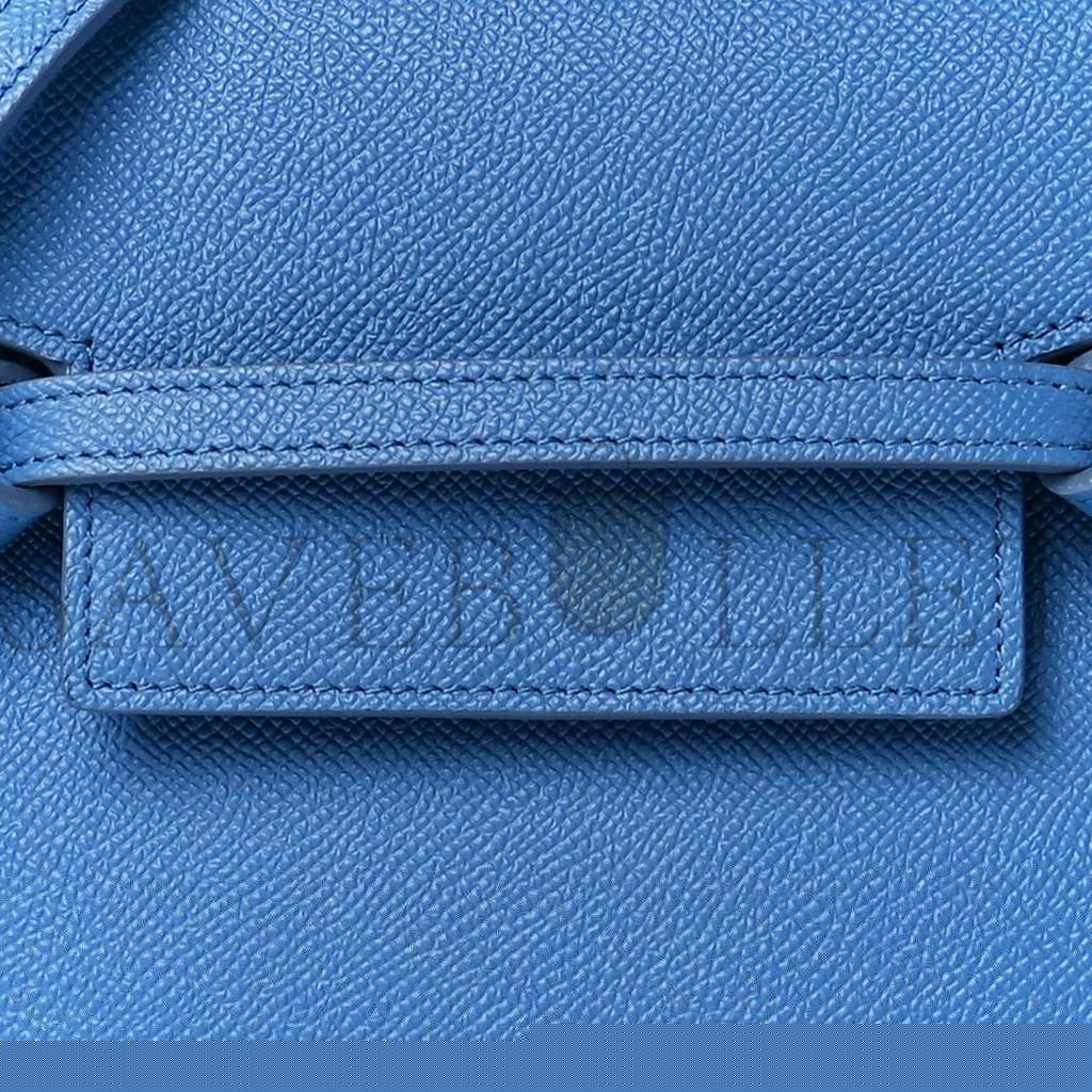 Ce**e grained calfskin nano belt bag blue (20*19*11cm)