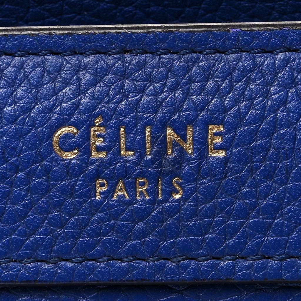 Ce**e drummed calfskin nano luggage indigo (20*19*10cm)