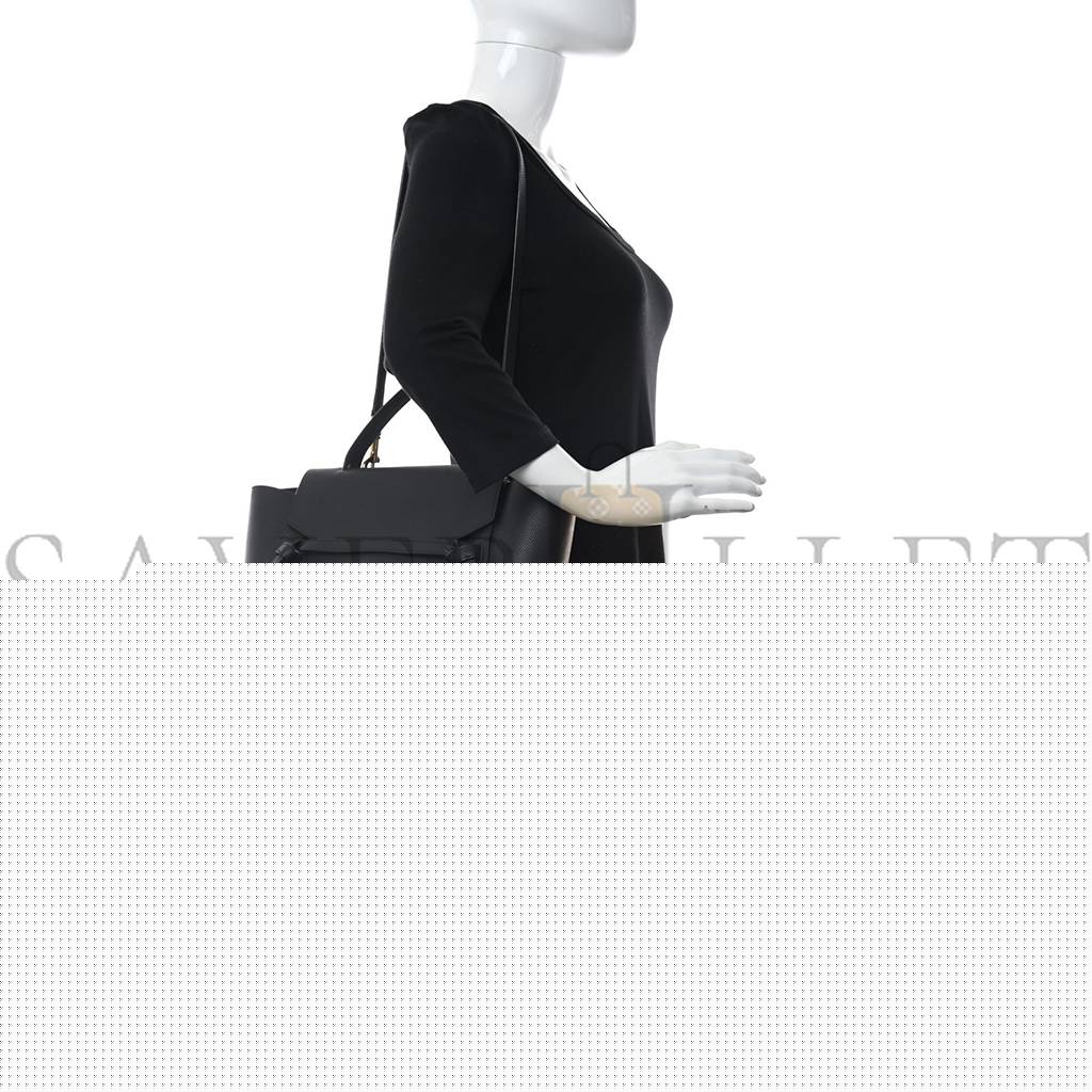 Ce**e grained calfskin mini belt bag black (28*24*16cm)
