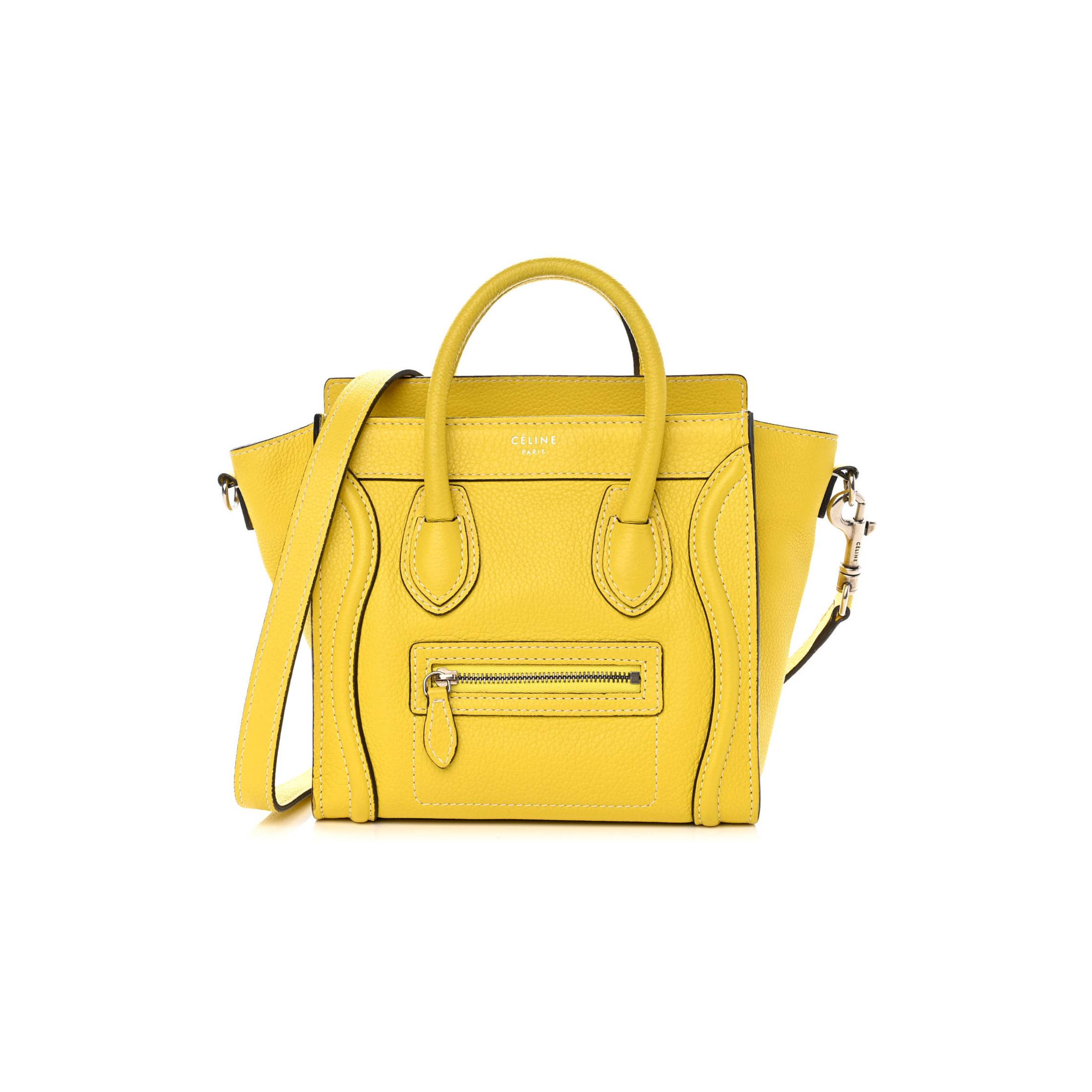 Ce**e drummed calfskin nano luggage citron (20*20*10cm)