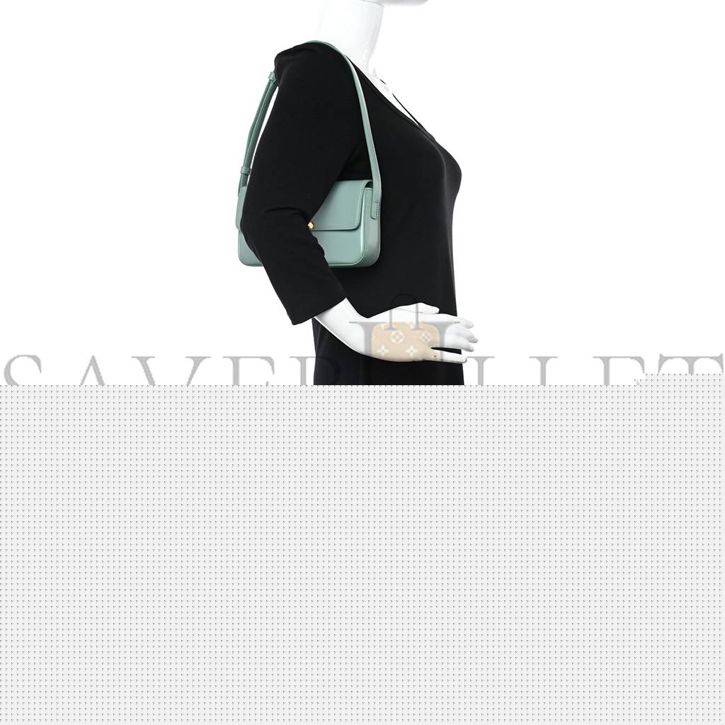 Ce**e shiny calfskin triomphe shoulder bag celadon (20*12*4cm)