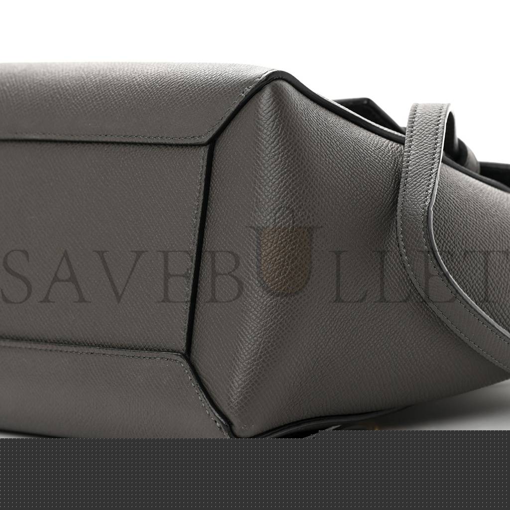 Ce**e baby grained calfskin micro belt bag grey (23*21*13cm)