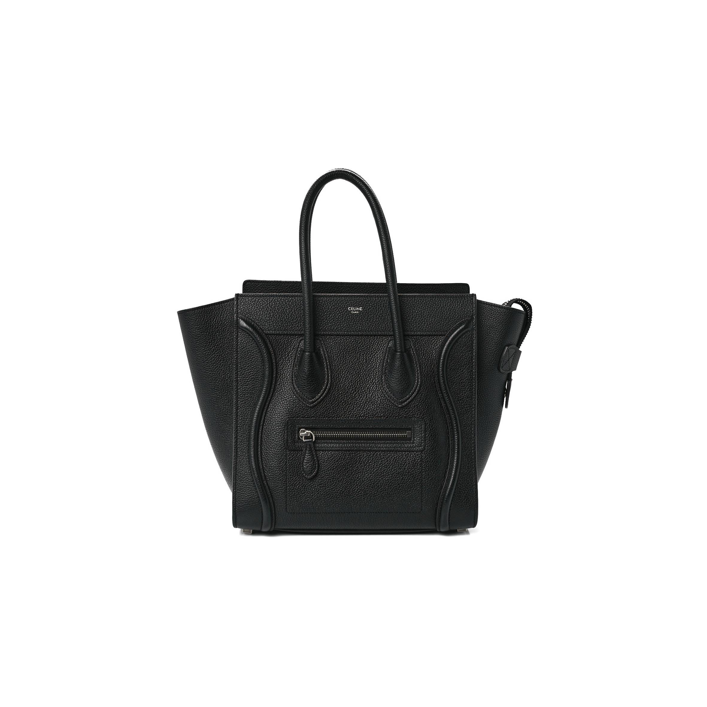 Ce**e drummed calfskin micro luggage black (20*20*10cm)