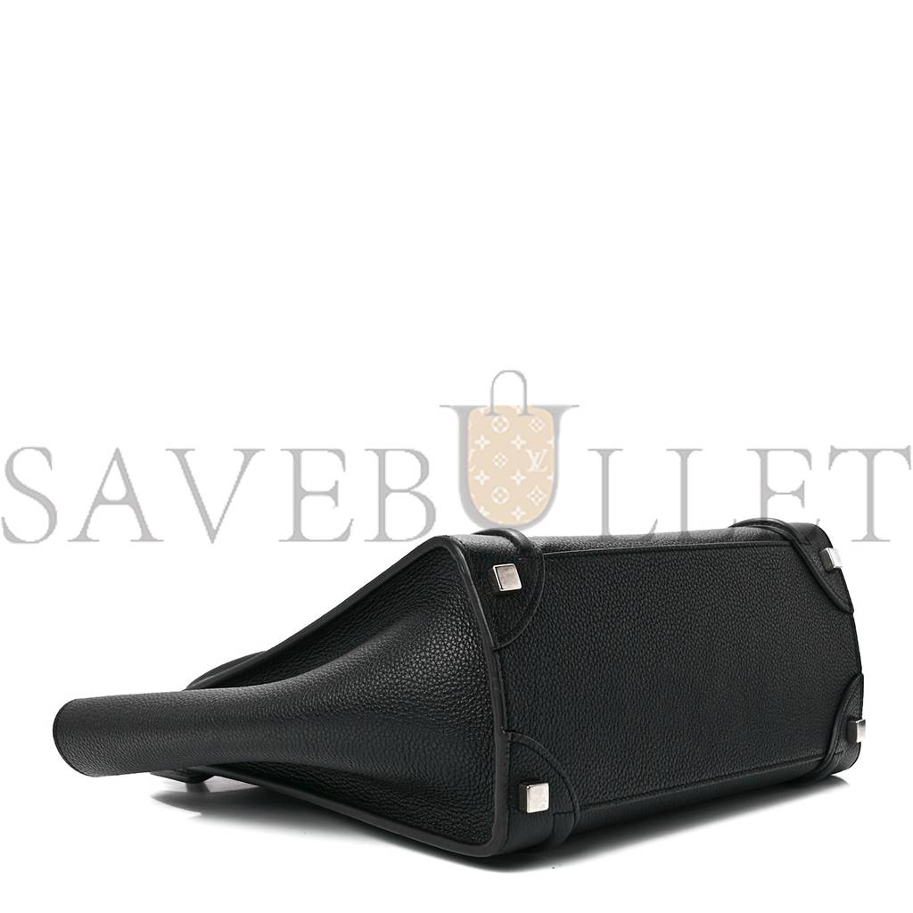 Ce**e drummed calfskin micro luggage black (20*20*10cm)