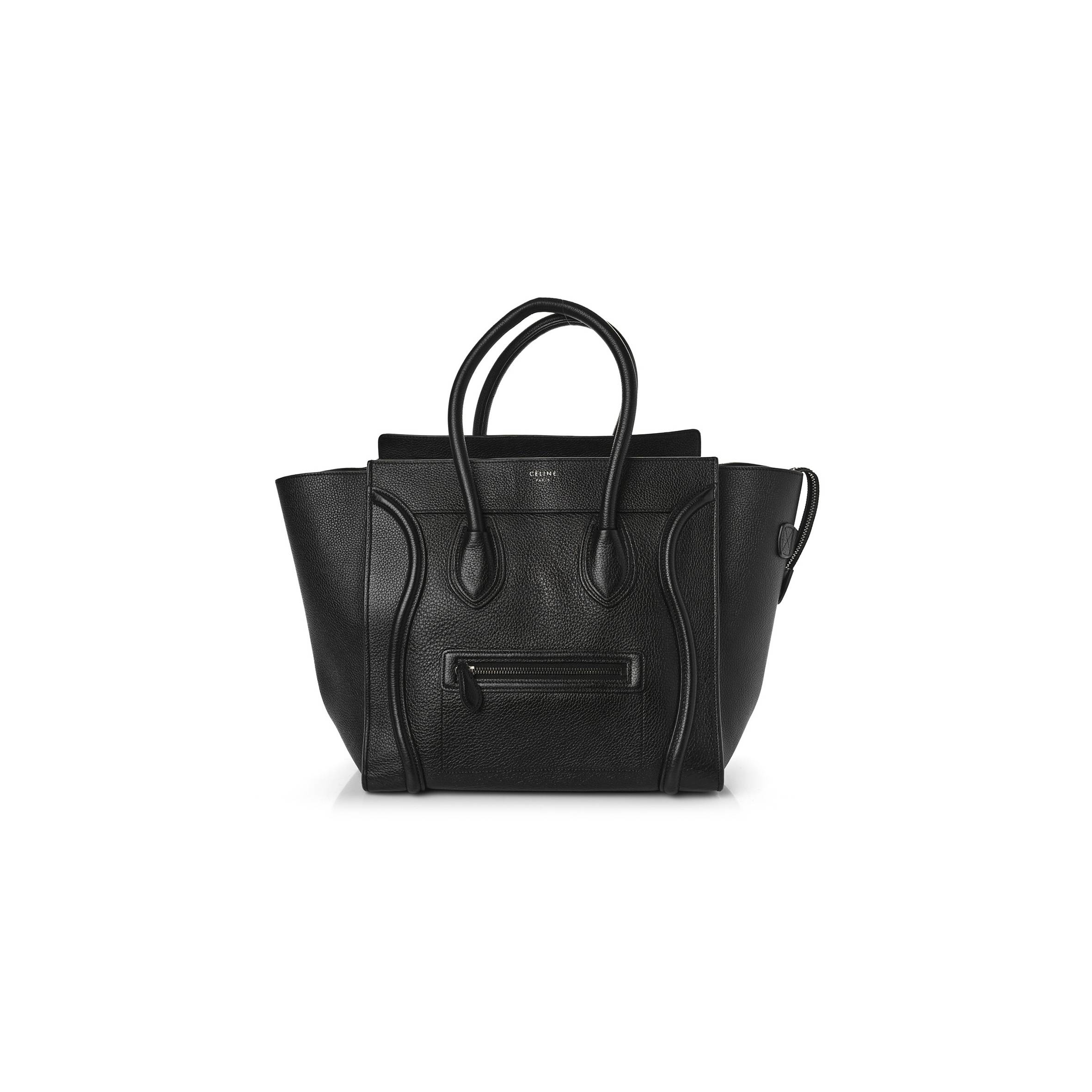 Ce**e drummed calfskin mini luggage black (32*30*18cm)