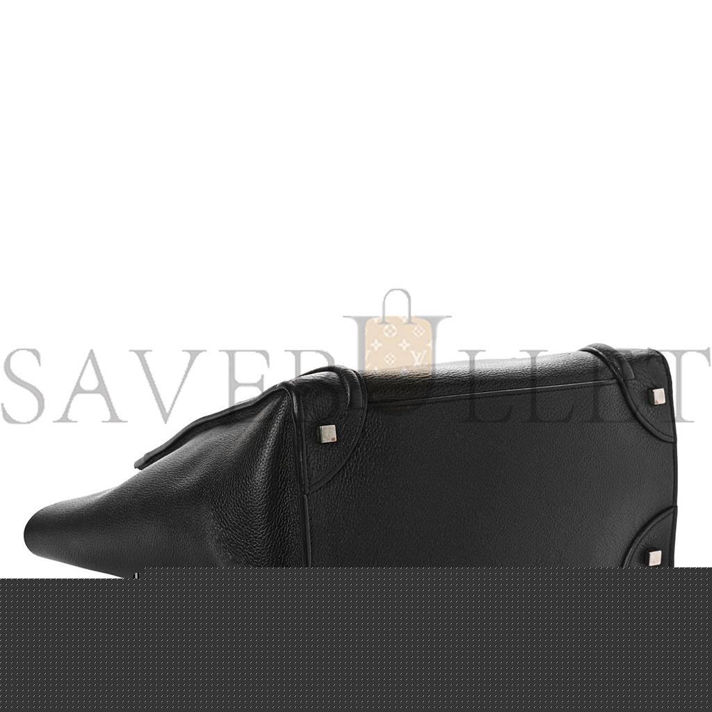 Ce**e drummed calfskin mini luggage black (32*30*18cm)