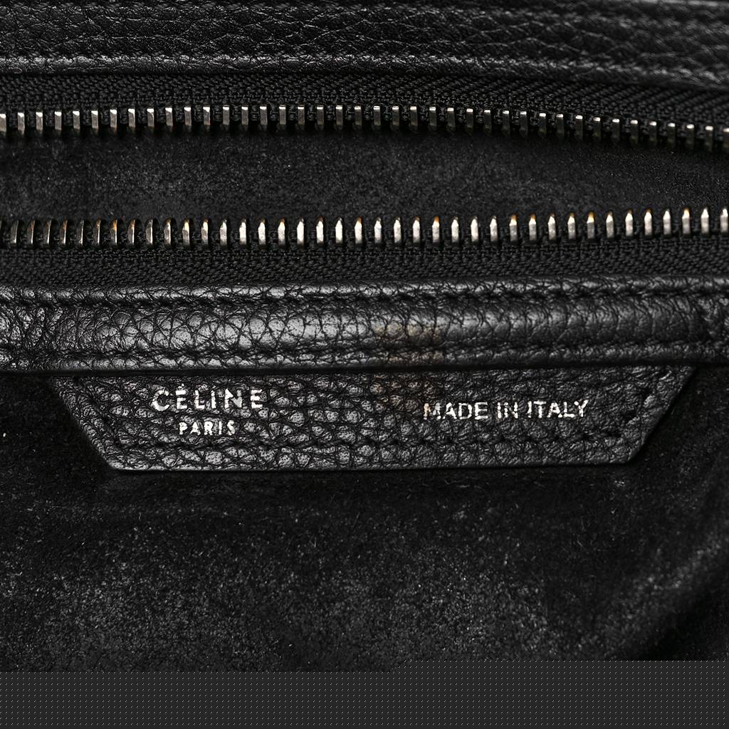 Ce**e drummed calfskin mini luggage black (32*30*18cm)